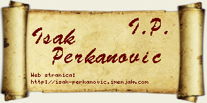 Isak Perkanović vizit kartica